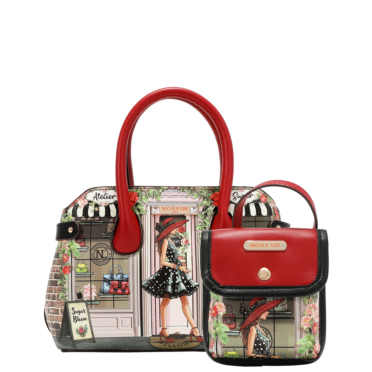 SUGAR DAY 5PC SET (HANDBAG, CROSSBODY, POUCH, COINPURSE, WALLET)