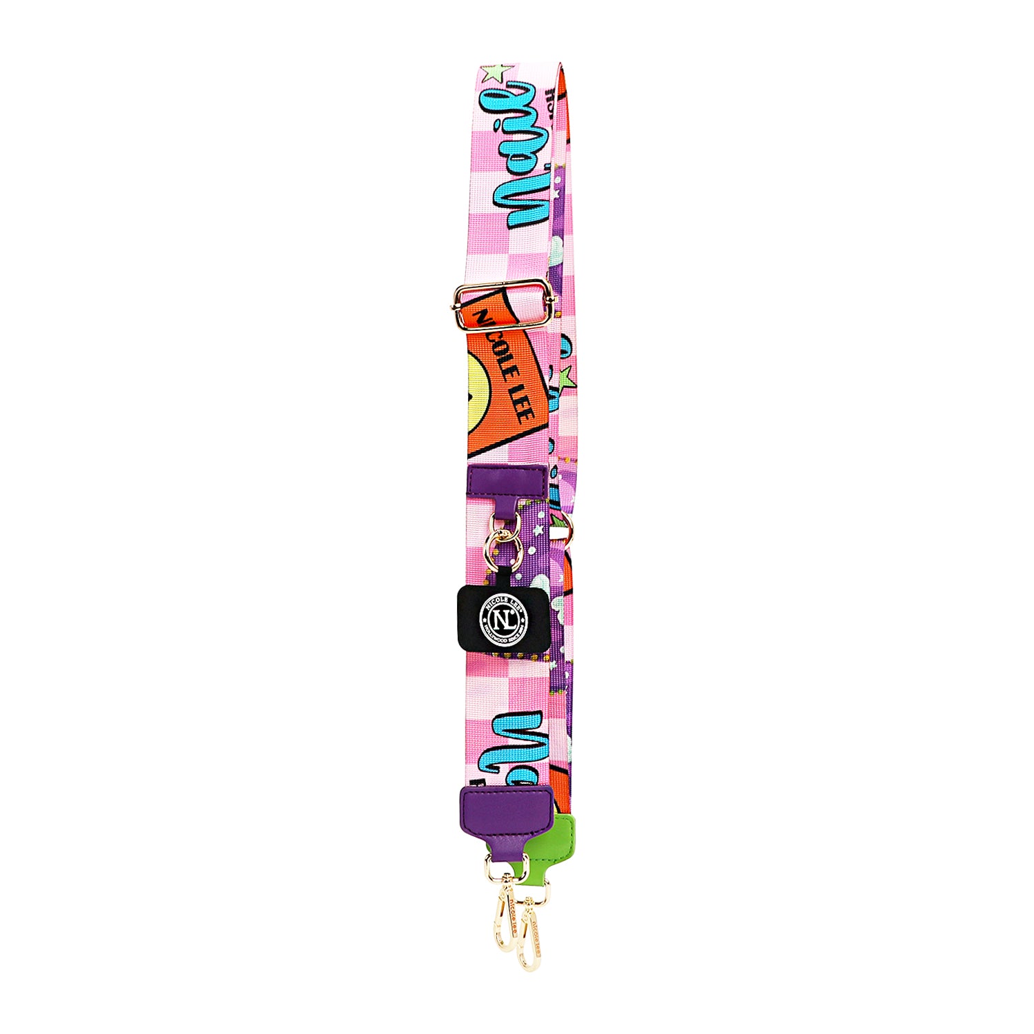 OUR MULTI-USE PHONE STRAP IN OUR NICOLE LEE NAIL POLISH DESIGN.