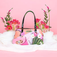 VIOLET BLOSSOM DOME SHOULDER BAG