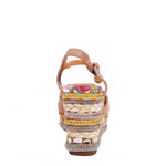 THE BACK OF BONNIE ESPADRILLE WEDGE SANDAL. FEATURING THE STUNNING MIX OF TEXTURES.