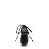 MAYA WRAP ESPADRILLE WEDGE SANDAL BACK WITH 4" PLATFORM WEDGE.