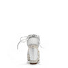 MAYA WRAP ESPADRILLE WEDGE SANDAL BACK WITH 4" PLATFORM WEDGE.