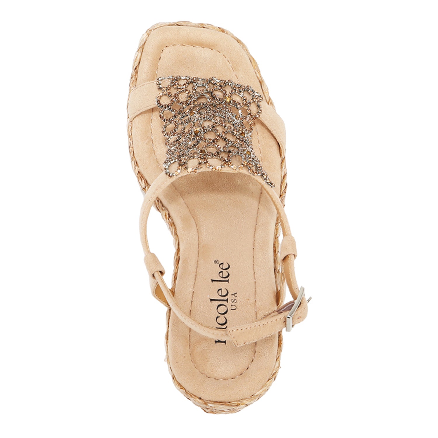 CRYSTAL CHAIN WEDGE SANDAL