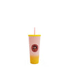 24 OZ STUDDED TUMBLER WITH STRAW