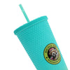 24 OZ STUDDED TUMBLER WITH STRAW