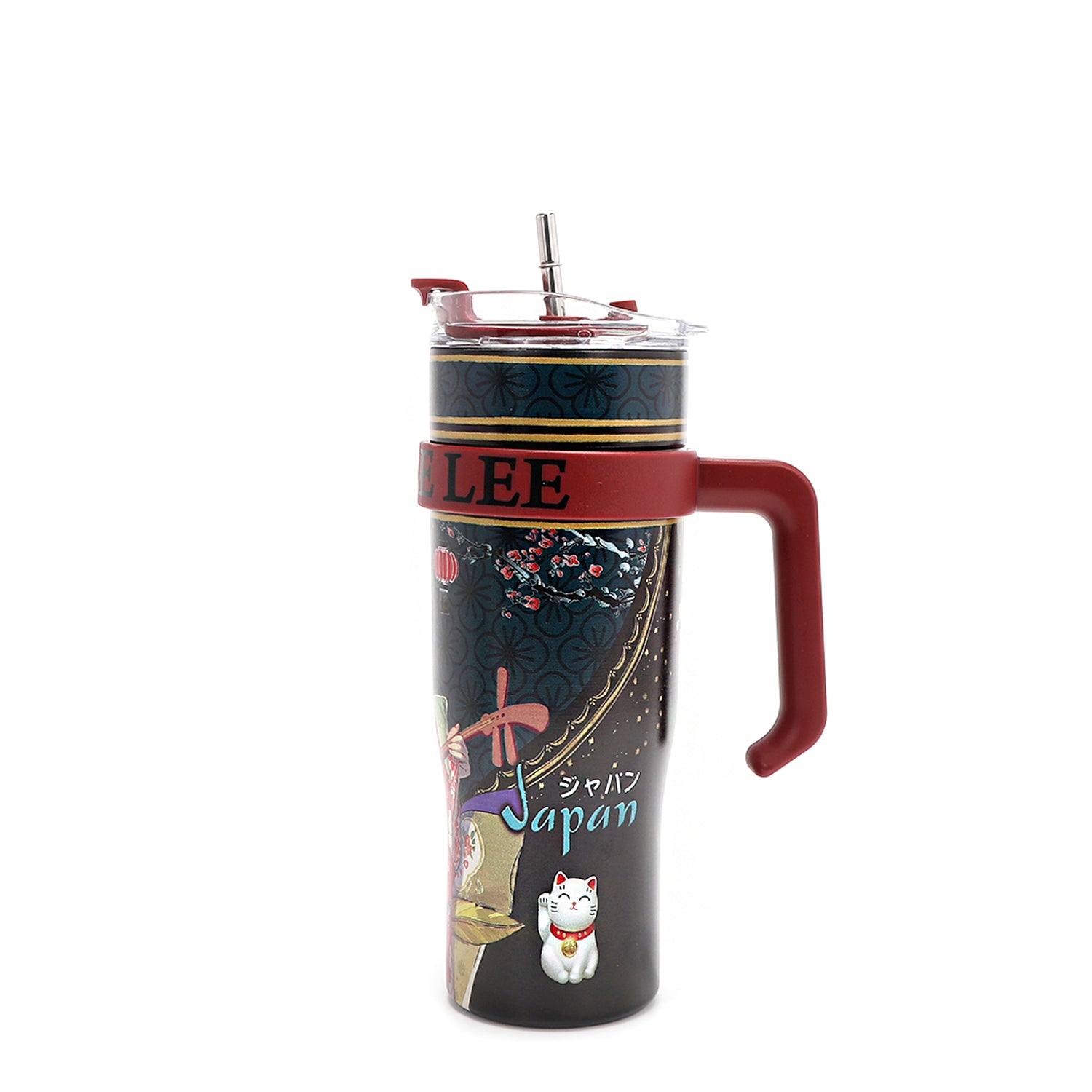 40 OZ PRINT TUMBLER WITH HANDLE
