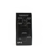 ON THE BACK OF THE BOX, THE PARTS OF THE TUMBLER ARE DRAWN AND THEIR NAMES ARE WRITTEN IN SPANISH AND ENGLISH.