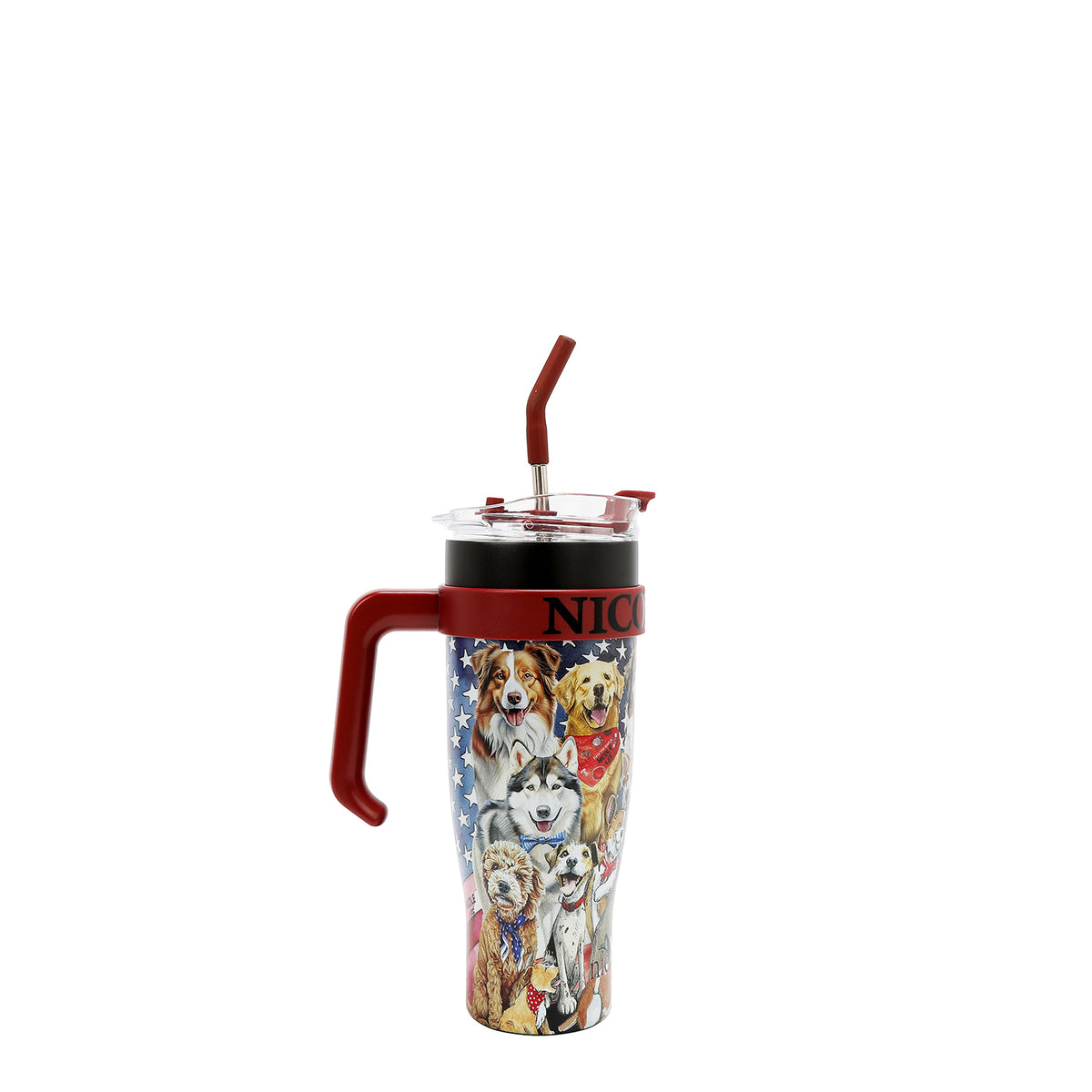 40 OZ PRINT TUMBLER WITH HANDLE