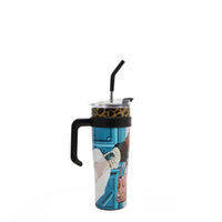 40 OZ PRINT TUMBLER WITH HANDLE