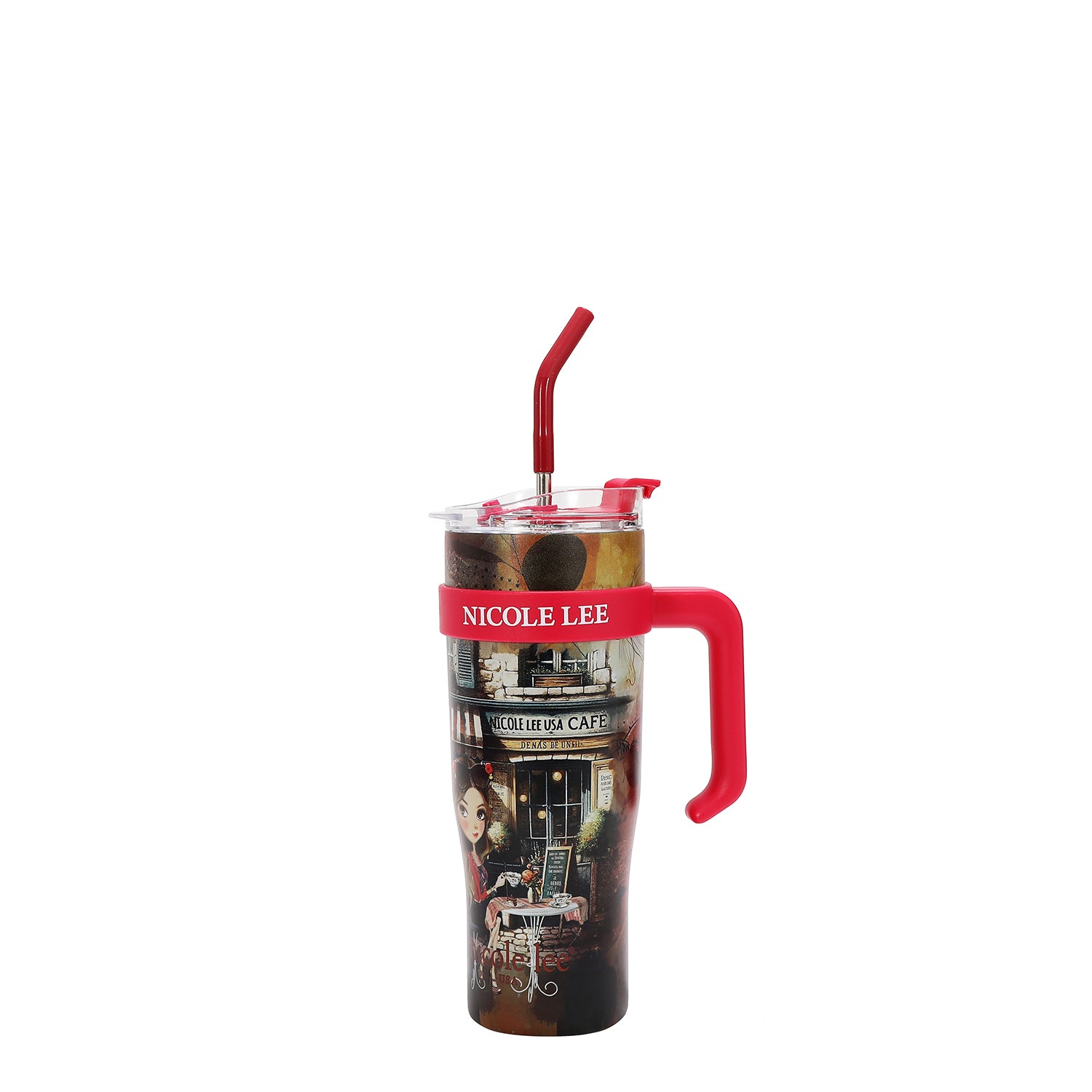 40 OZ PRINT TUMBLER WITH HANDLE