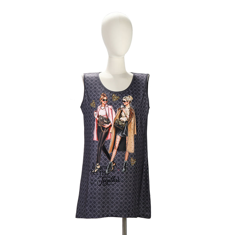 NICOLE LEE BLING TUNIC TANK TOP