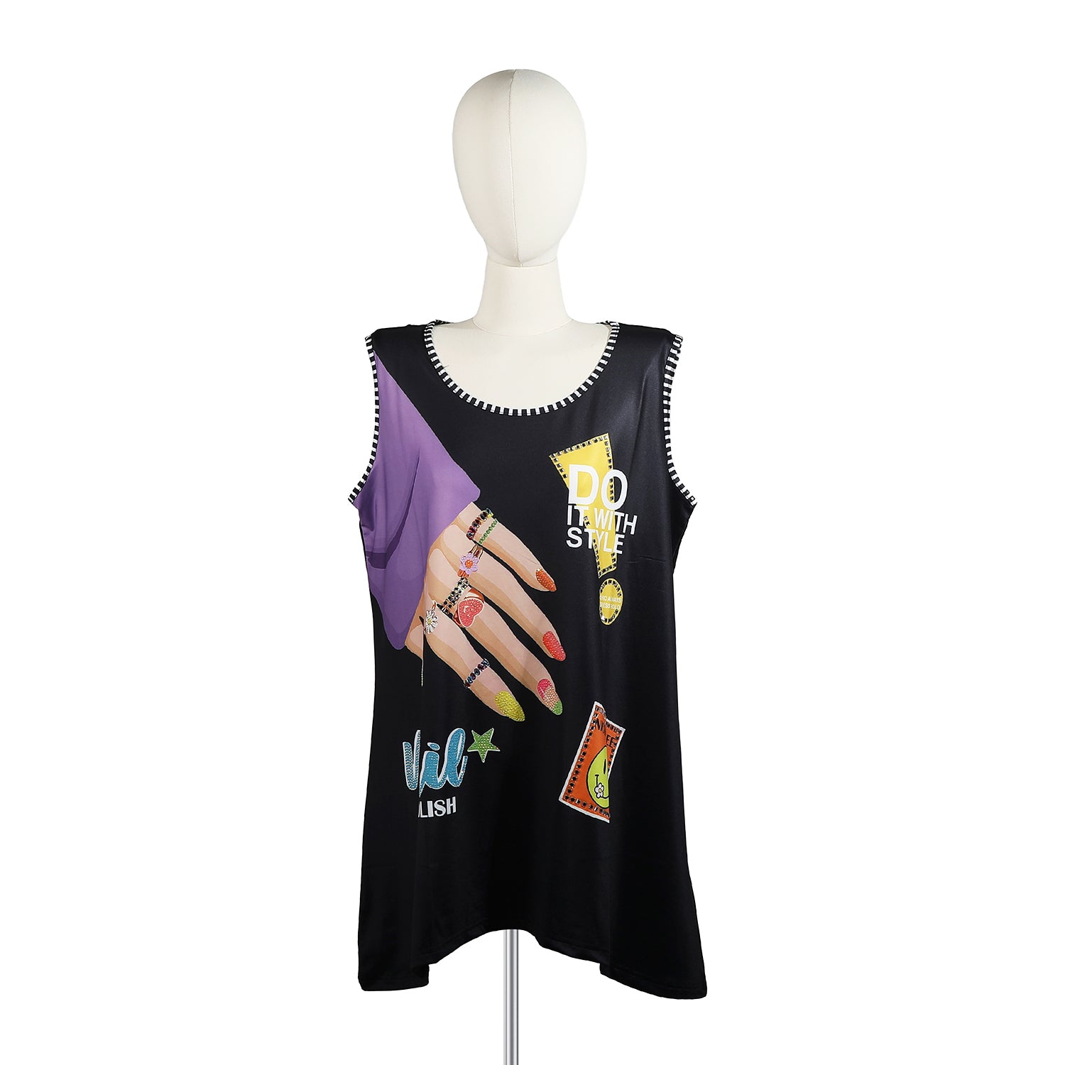 NICOLE LEE BLING TUNIC TANK TOP