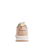 THE BACK OF THE SNEACKERS WITH OUR NICOLE LEE LOGO.
