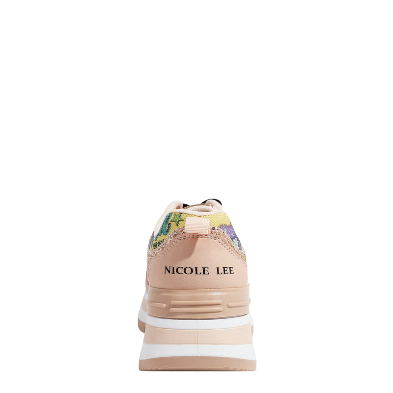 THE BACK OF THE SNEACKERS WITH OUR NICOLE LEE LOGO.