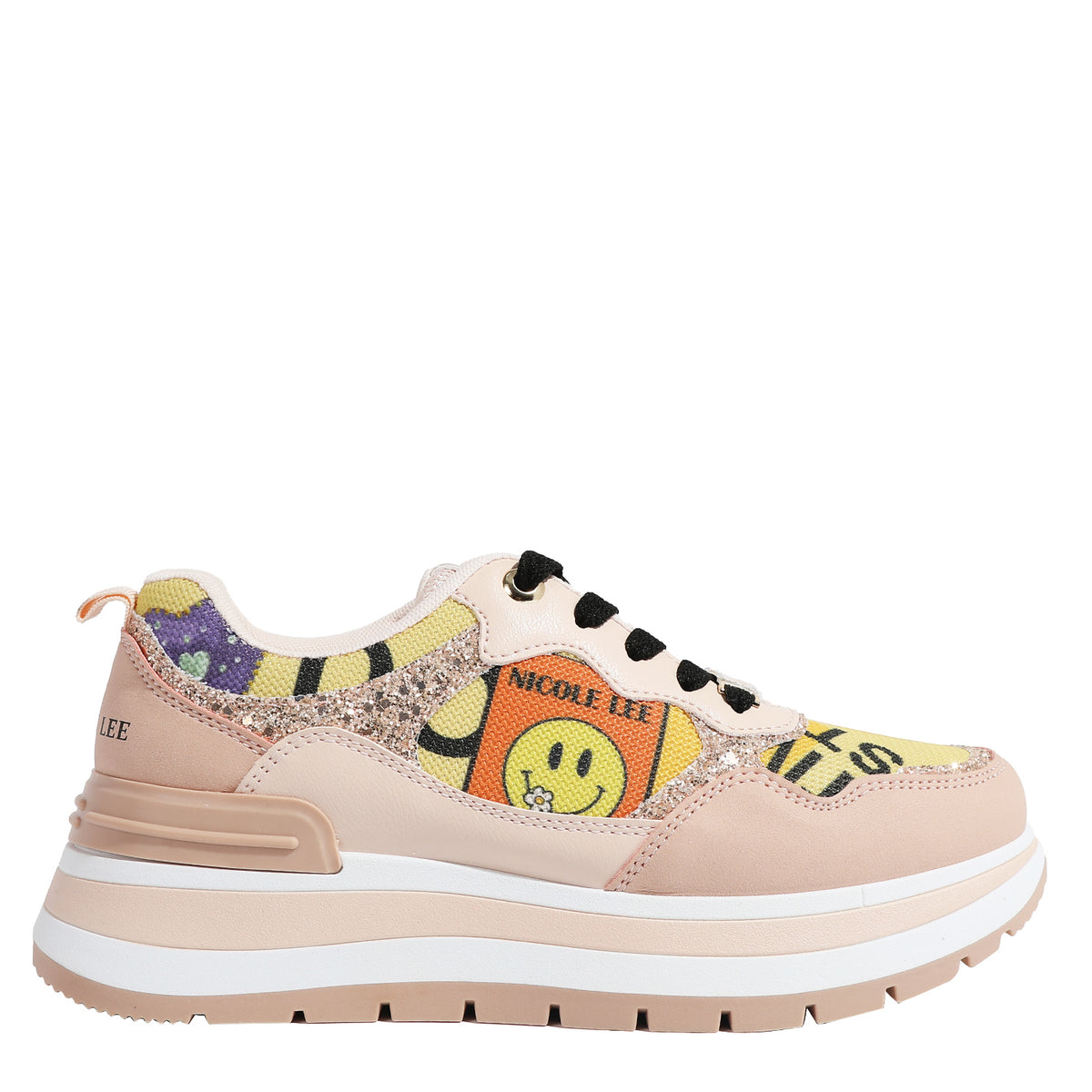 OUR FASHION GLITTER SNEAKERS IN OUR NICOLE LEE NAIL POLISH DESIGN.