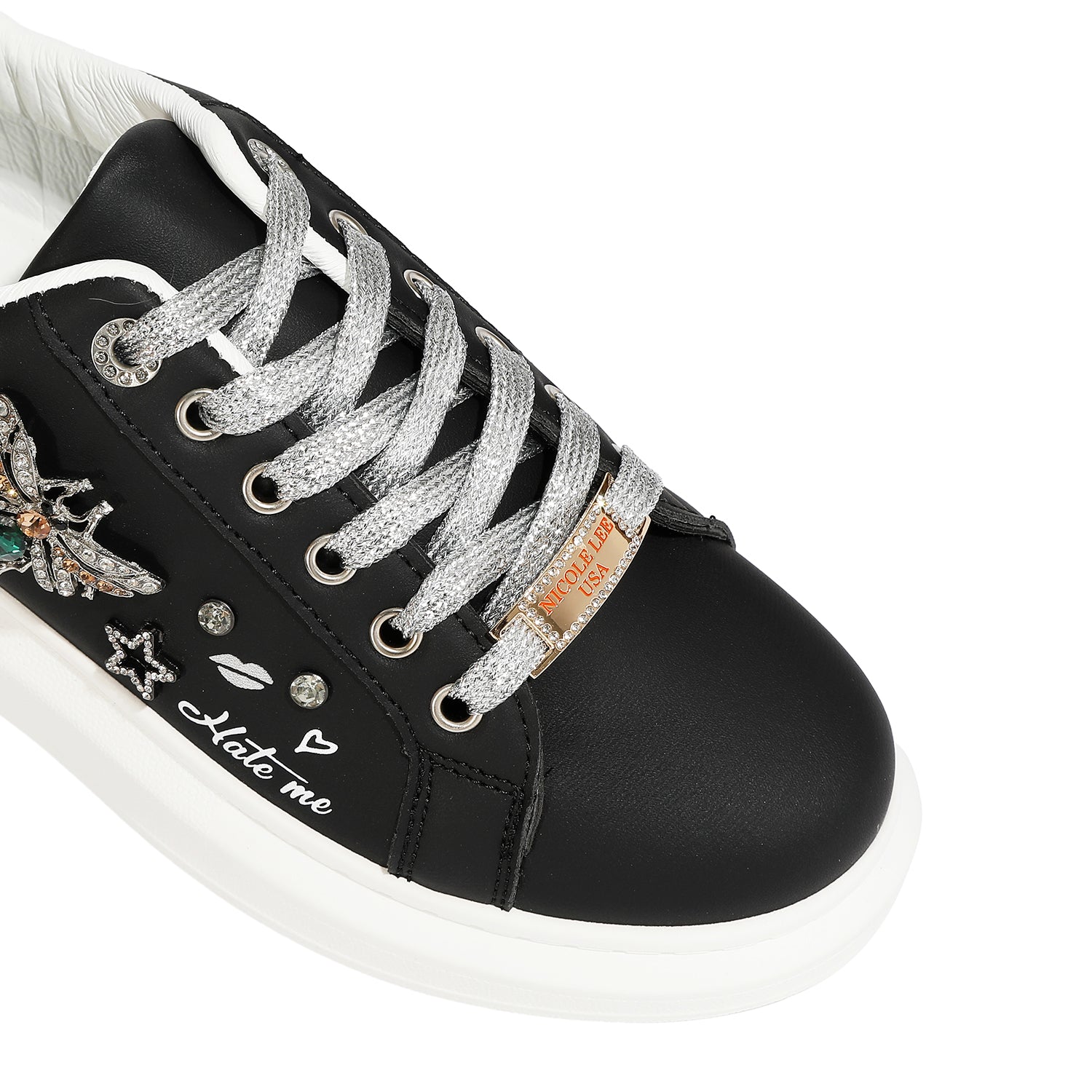 FASHION PLATFORM RHINESTONE SNEAKERS