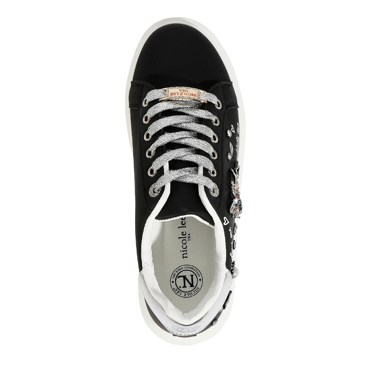 FASHION PLATFORM RHINESTONE SNEAKERS