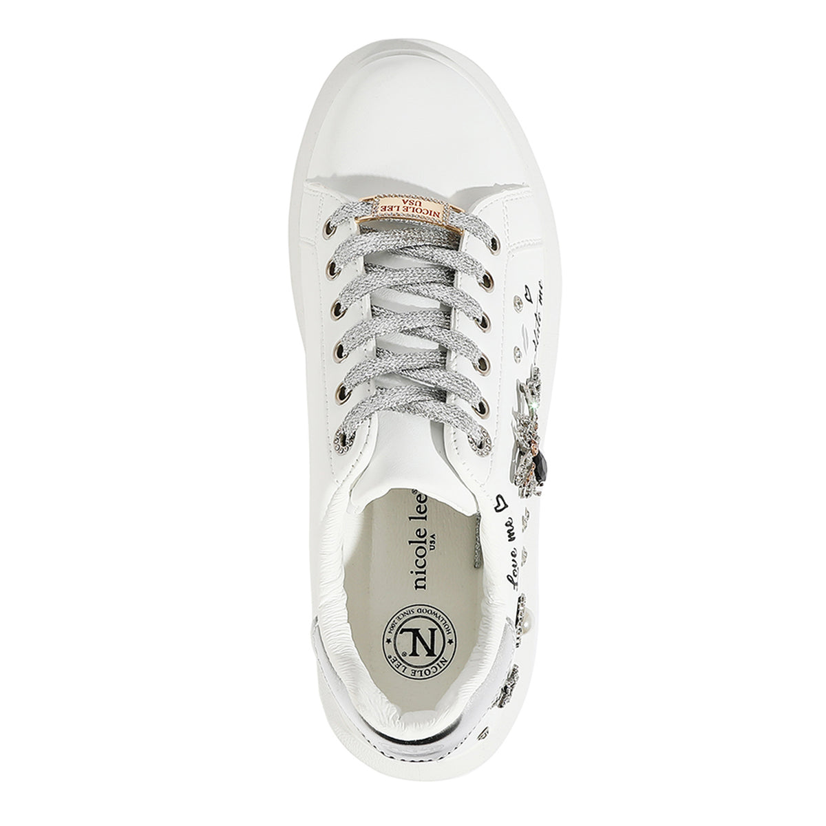 FASHION PLATFORM RHINESTONE SNEAKERS