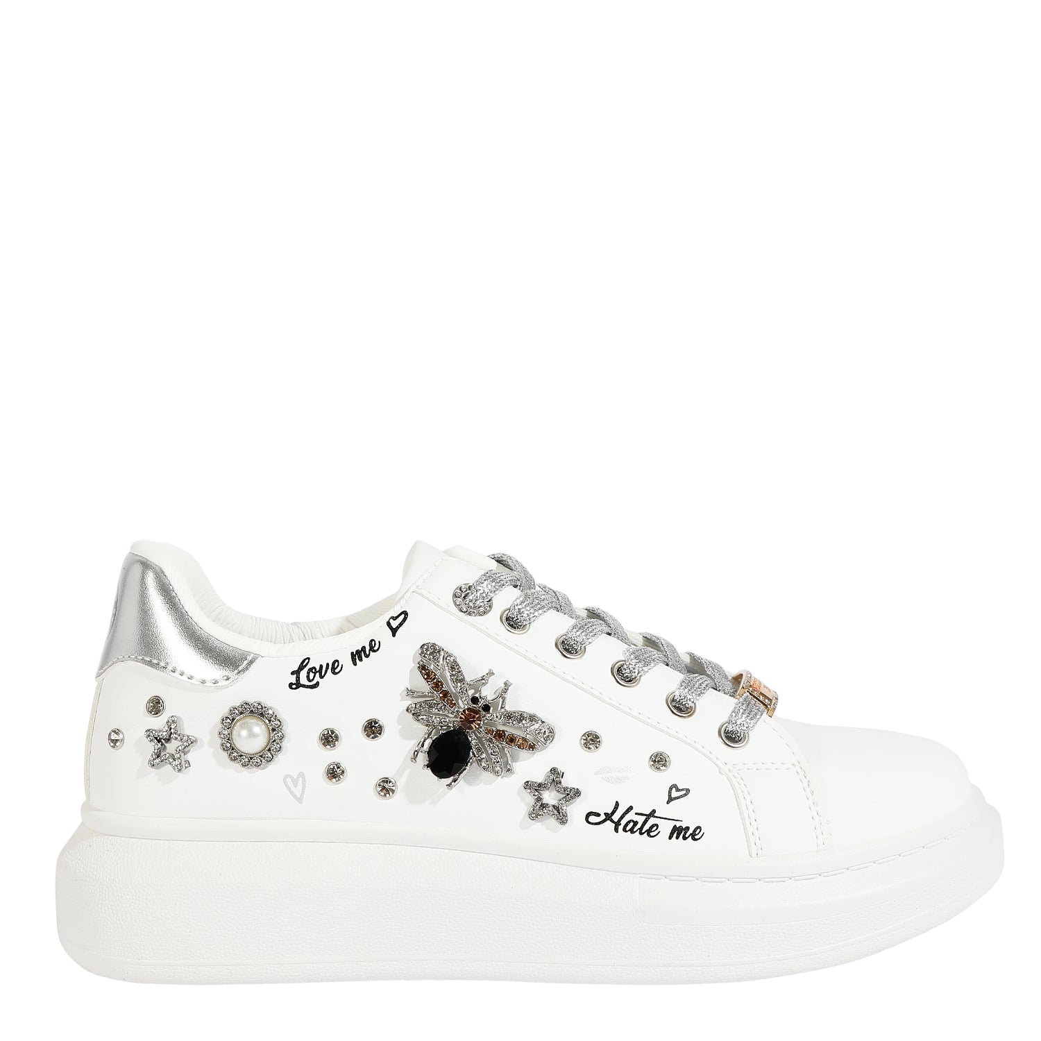 FASHION PLATFORM RHINESTONE SNEAKERS
