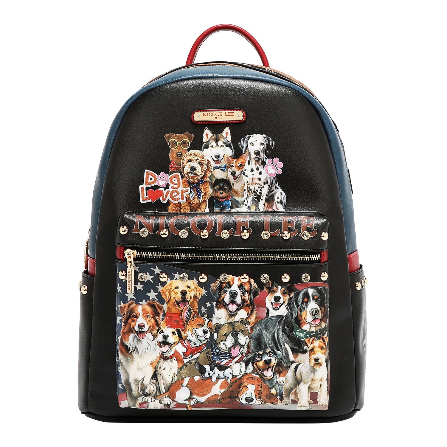 LARGE USB FASHION BACKPACK WITH CHARGING PORT AND POUCH