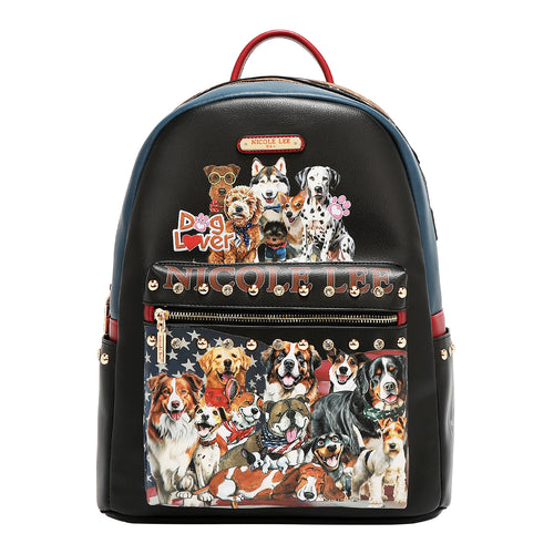 LARGE USB FASHION BACKPACK WITH CHARGING PORT AND POUCH