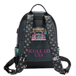 LARGE USB FASHION BACKPACK WITH CHARGING PORT AND POUCH