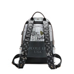 LARGE USB FASHION BACKPACK WITH CHARGING PORT AND POUCH