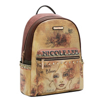 LARGE USB FASHION BACKPACK WITH CHARGING PORT AND POUCH