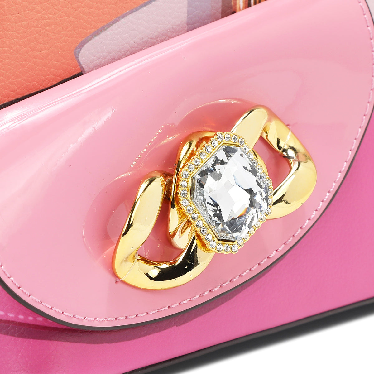 VIOLET BLOSSOM DOME SHOULDER BAG