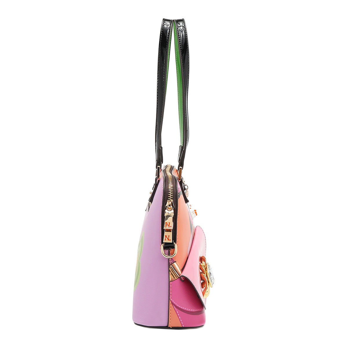 VIOLET BLOSSOM DOME SHOULDER BAG