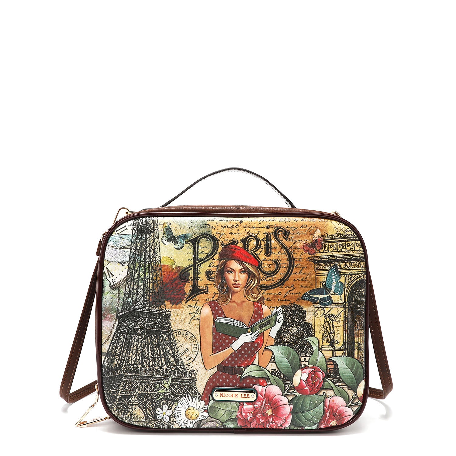 TRAVEL HANDBAG WITH POUCH SET