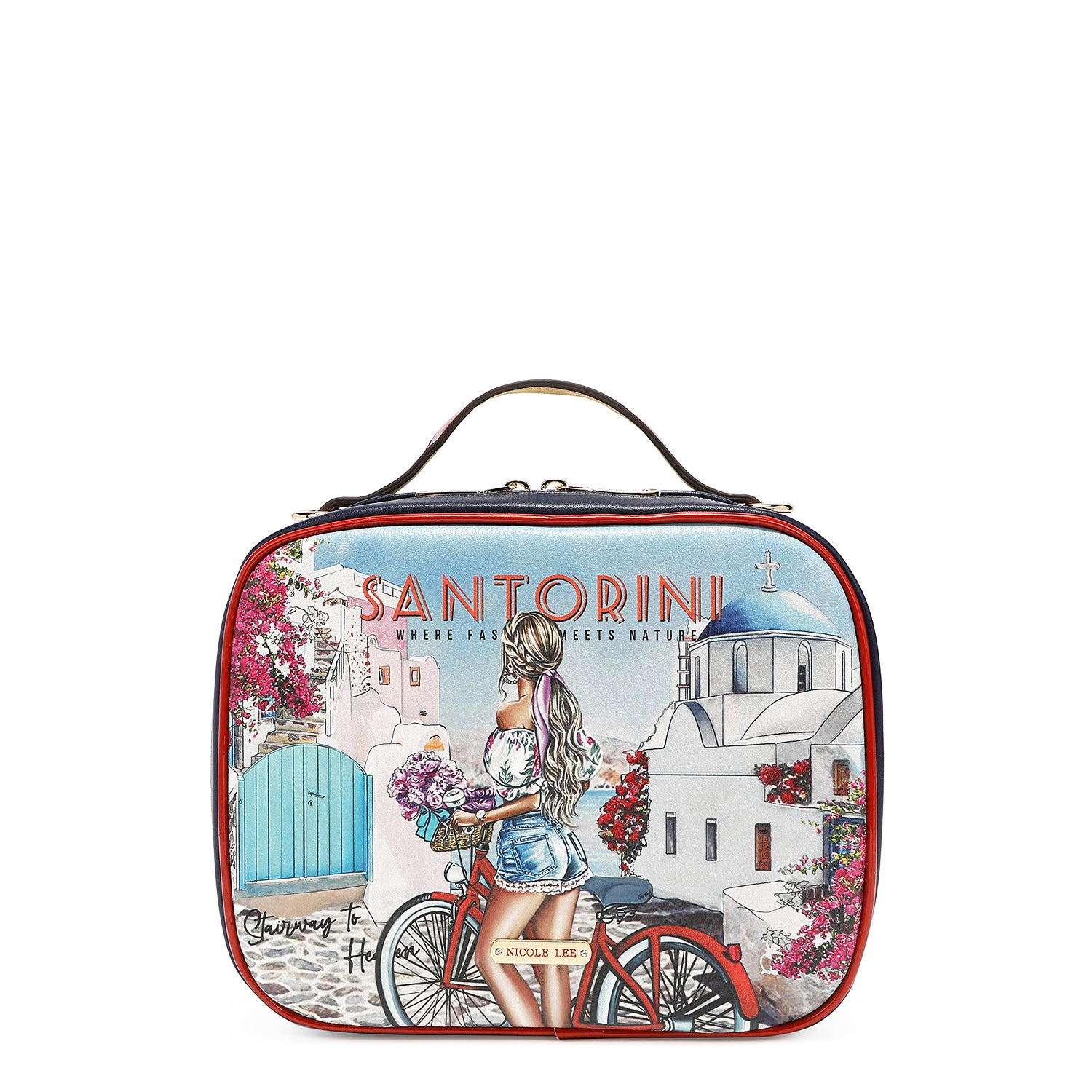 TRAVEL HANDBAG WITH POUCH SET