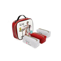 TRAVEL HANDBAG WITH POUCH SET