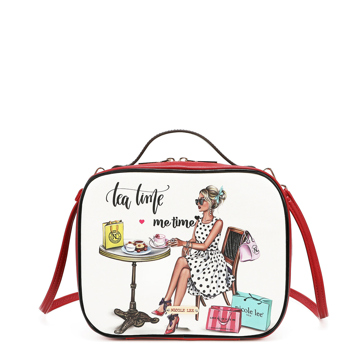 TRAVEL HANDBAG WITH POUCH SET