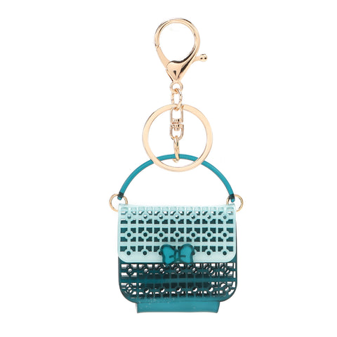 Mini Tote Bag Keychain, Handbag Charm Keychain, Gold Metal, Rhinestone  Multi – Nicole Lee Online