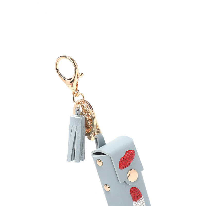 Lipstick Holder Keychain, Multicolored Rhinestones, Lobster Claw Clasp –  Nicole Lee Online