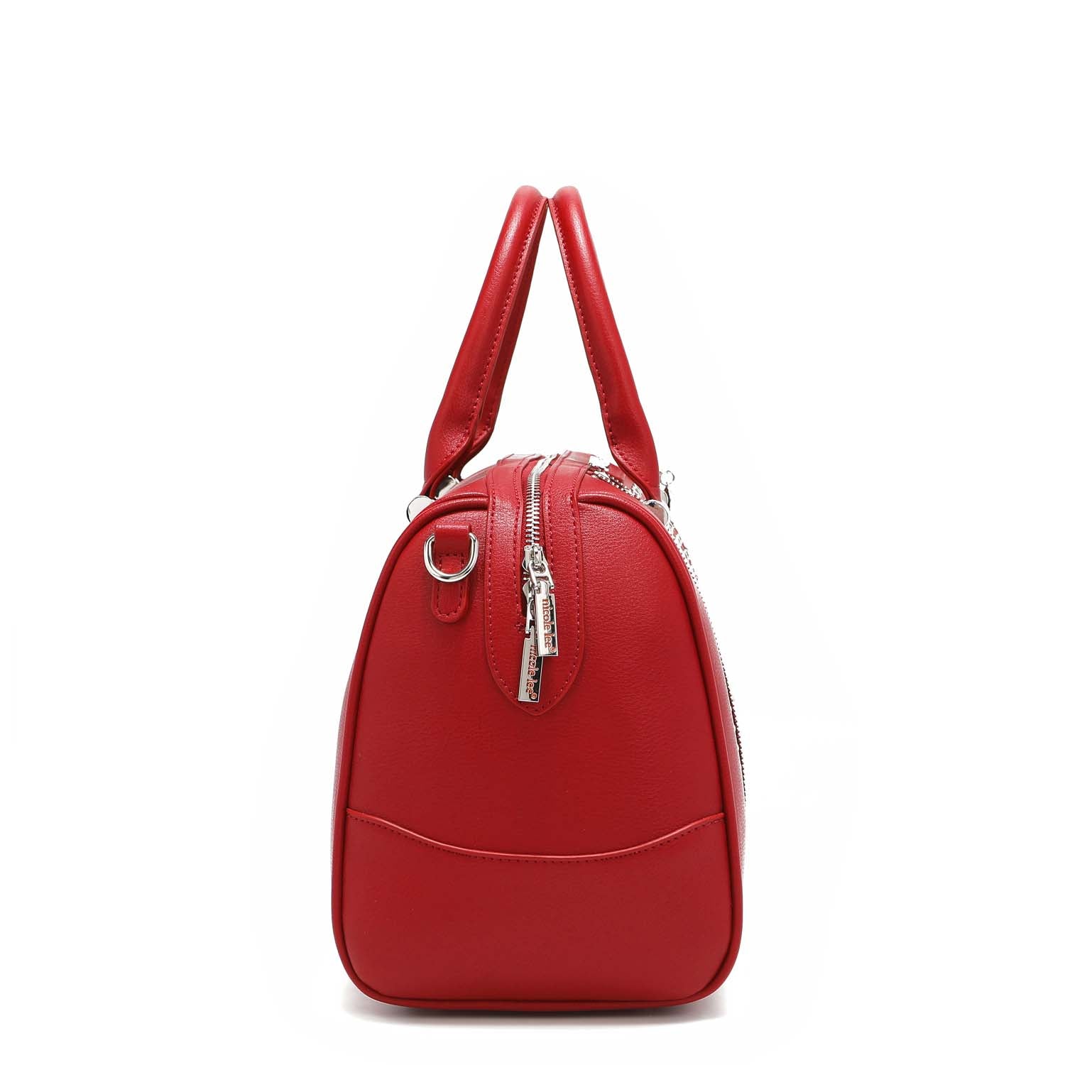 Studded Vegan Leather Boston Bag, Women's Medium Handbag, Doctor 