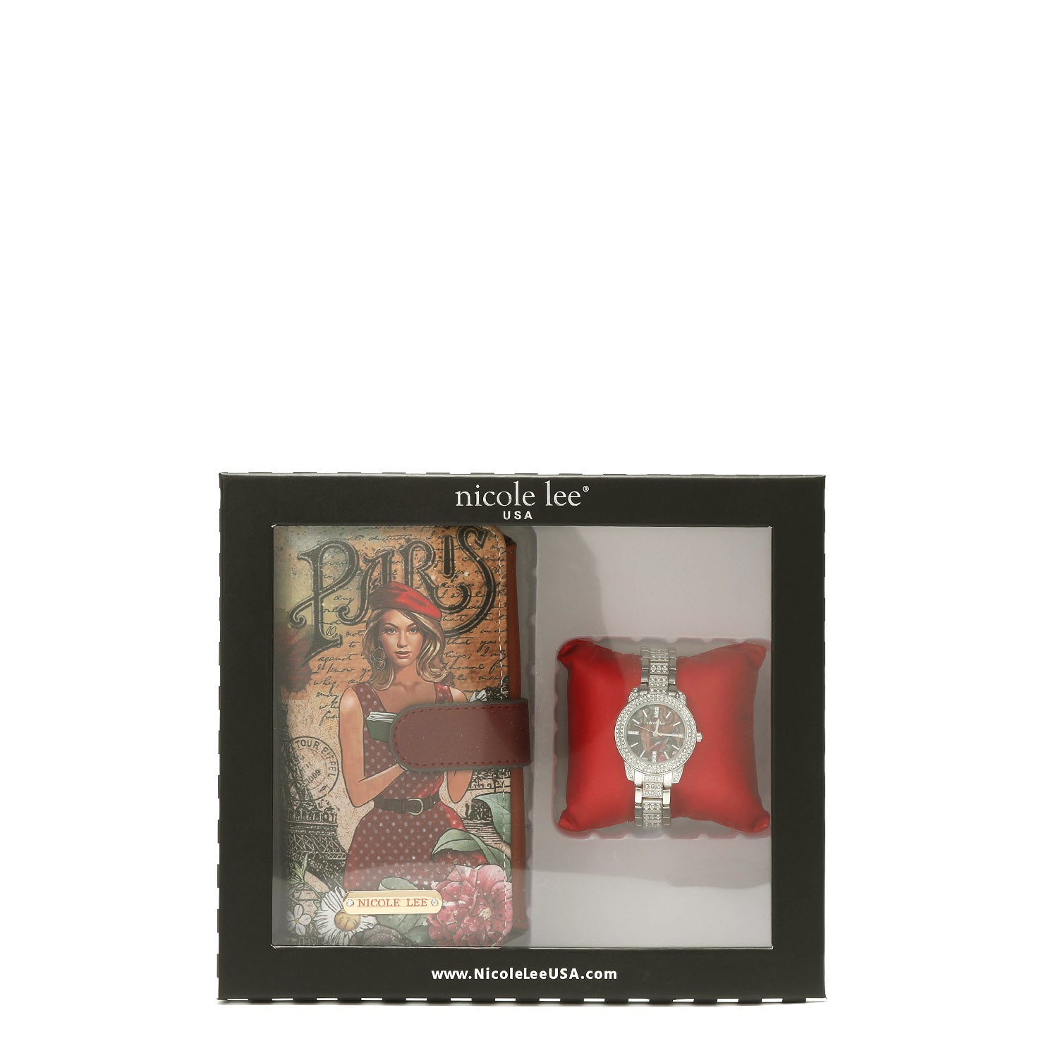 2 PIECE ACCESSORIES SET (WATCH, PHONE CASE CROSSBODY WALLET)