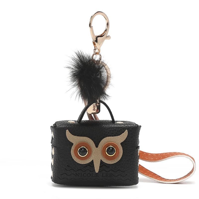 Owl Airpods Case Vegan Leather Wristlet Keychain, Fashion Multicolor Travel  Accessory – Nicole Lee Online