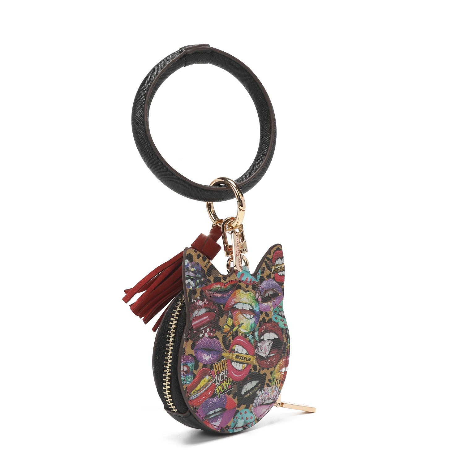 CAT COIN PURSE WRISTLET KEYCHAIN