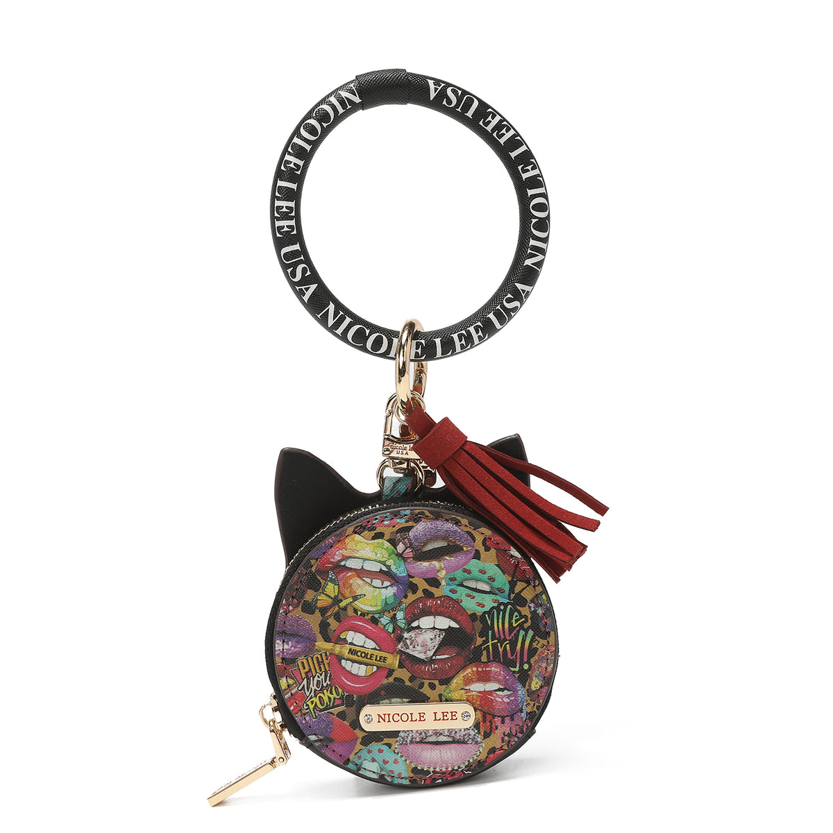 CAT COIN PURSE WRISTLET KEYCHAIN