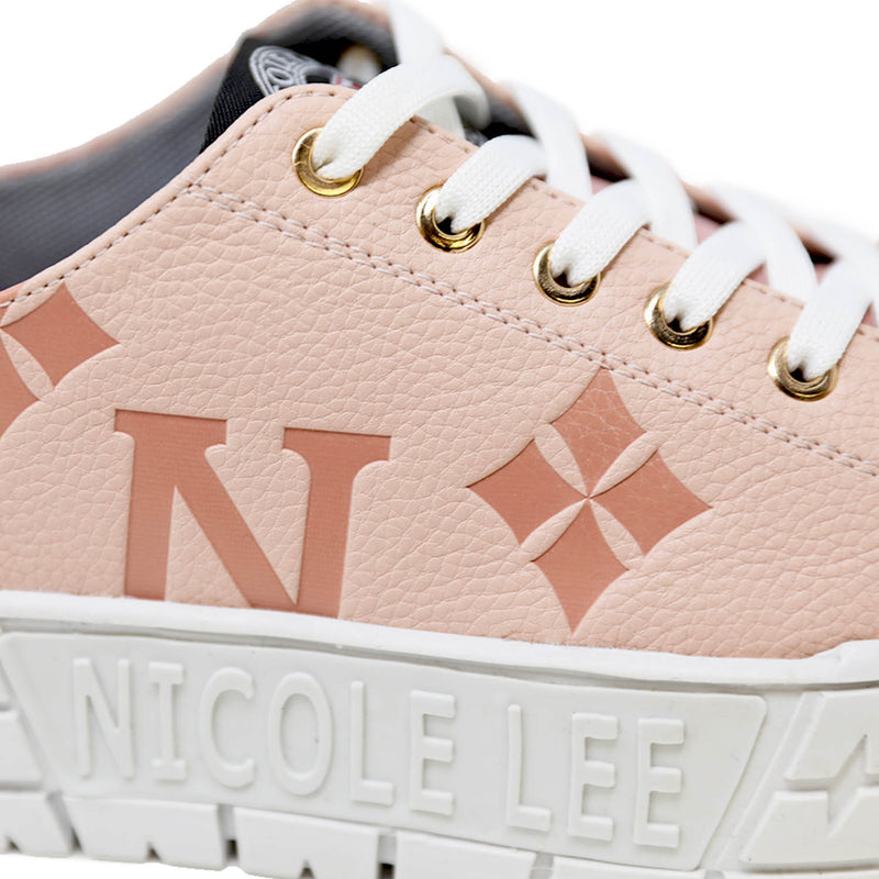 Fashion Designer Monogram Sneaker, Lace-Up Vegan Leather Classic Sneaker  Shoes – Nicole Lee Online